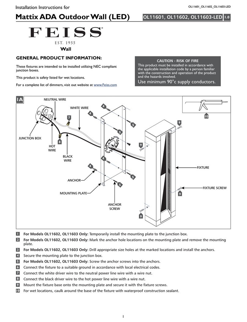 Feiss Mattix Series installation instructions