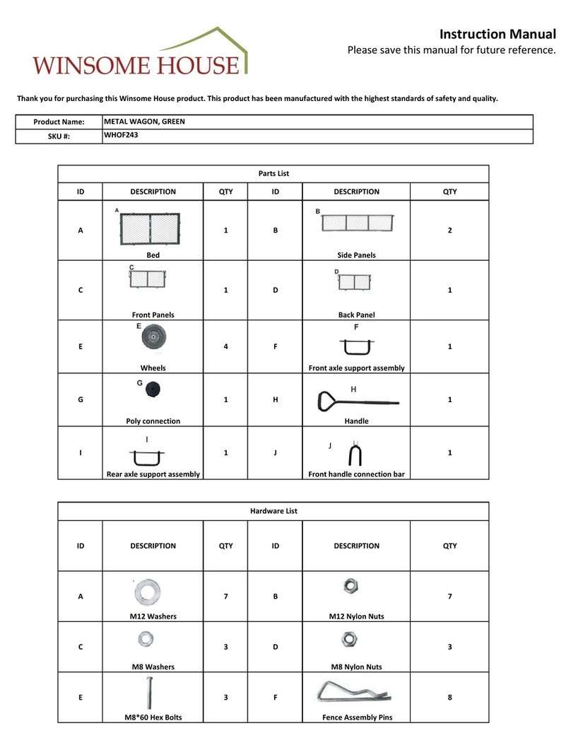 Winsome house WHOF243 instruction manual