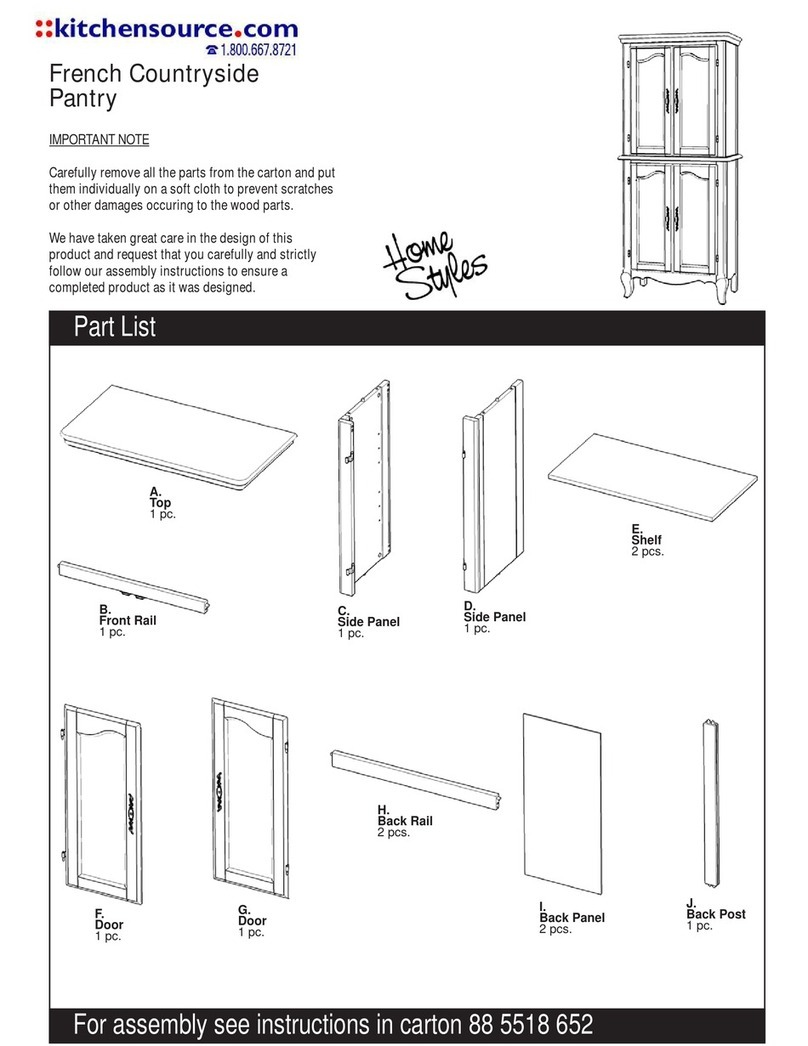 Home Styles French Countryside Pantry User manual Home Styles French Countryside Pantry User manual