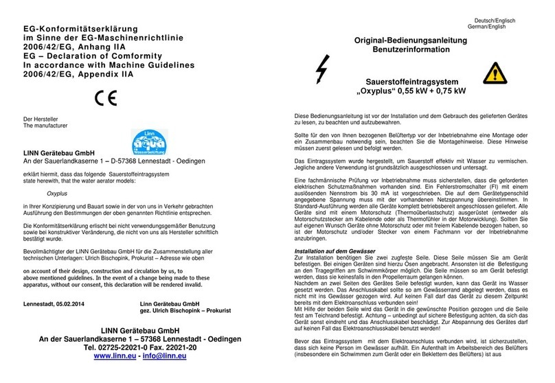 Linn Oxyplus operating instructions