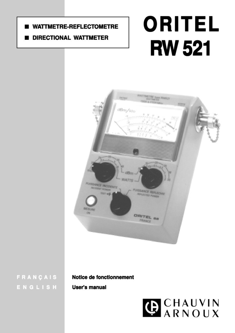 Chauvin Arnoux ORITEL RW 521 user manual