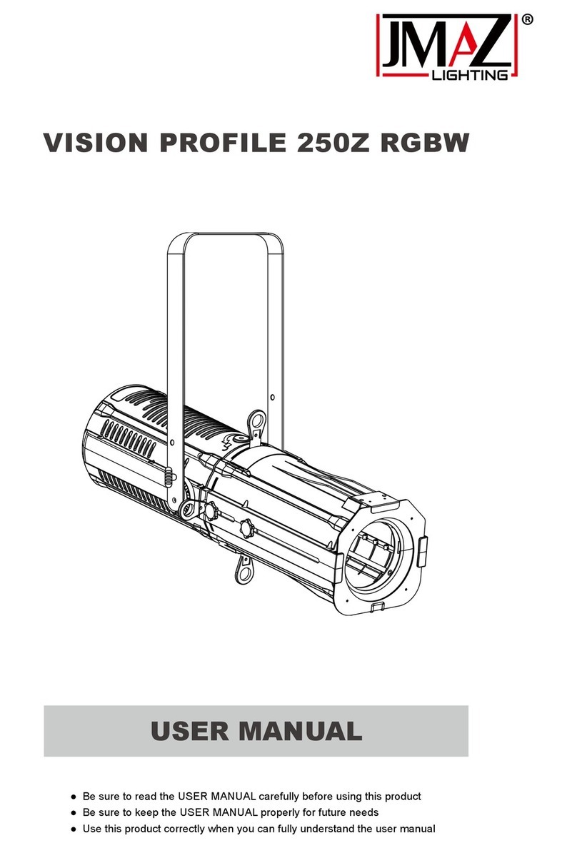 Jmaz Lighting VISION PROFILE 250Z RGBW user manual
