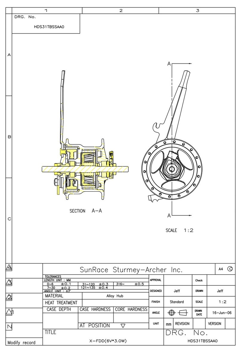 Sturmey-Archer HDS10 Series instructions