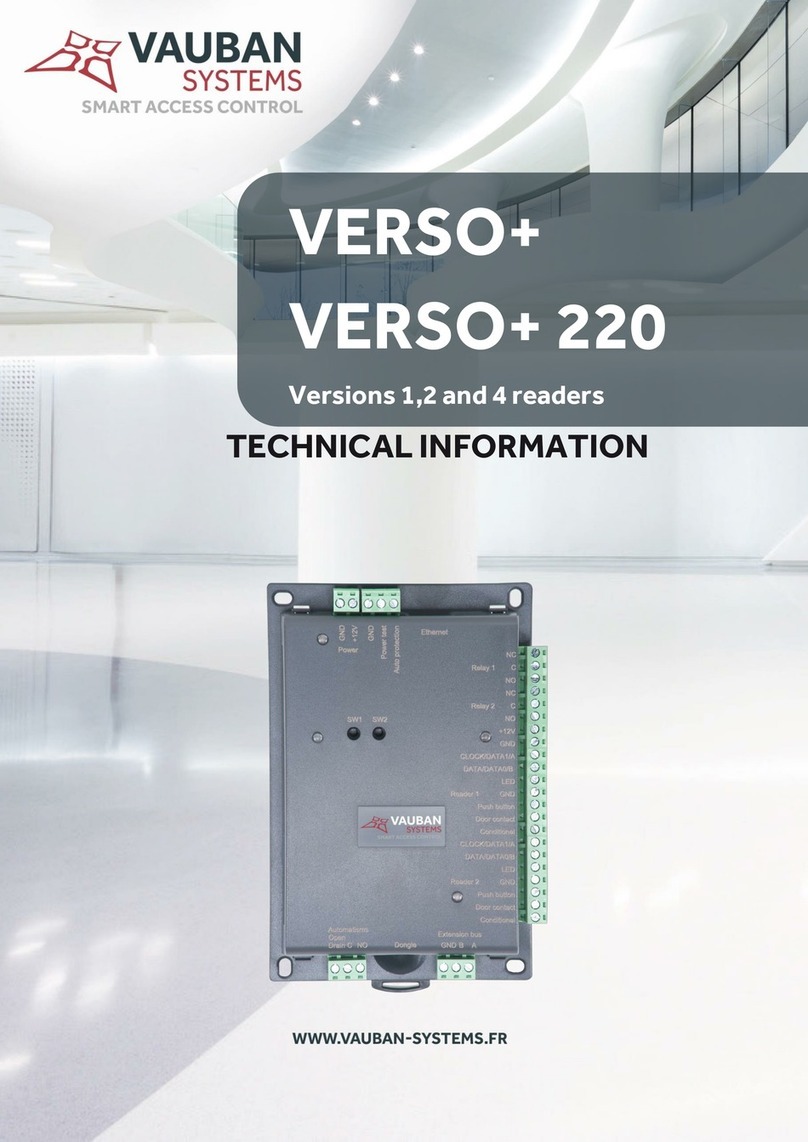 Vauban Systems VERSO+ Series technical information