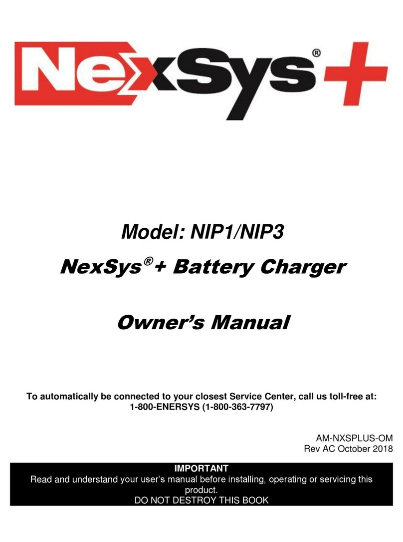 EnerSys NexSys+ NIP1 owner's manual