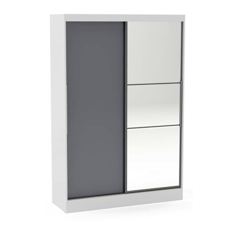Birlea LYNX 2 DOOR SLIDING ROBE WITH MIRRIOR User manual