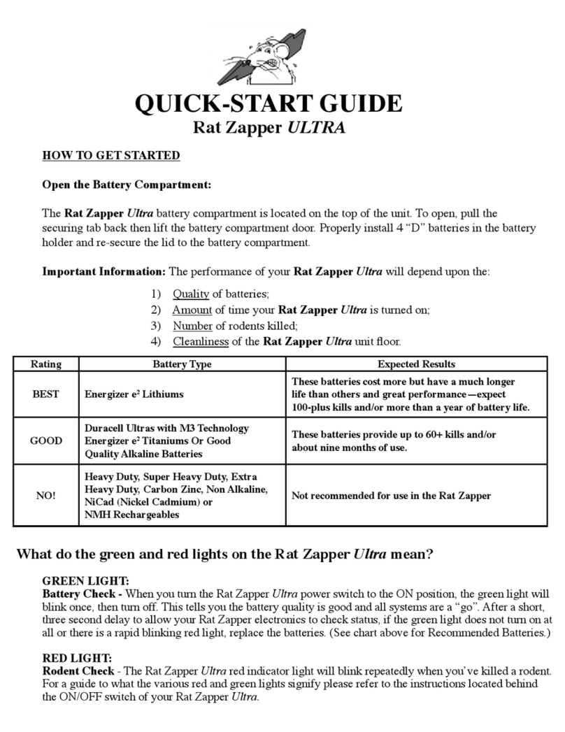 Woodstream Victor Rat Zapper ULTRA quick start guide