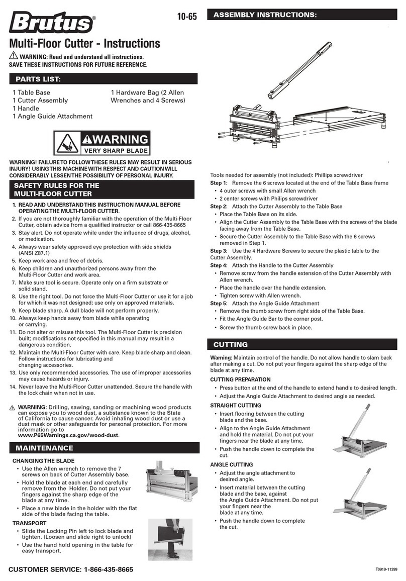 Brutus 10-65 User manual