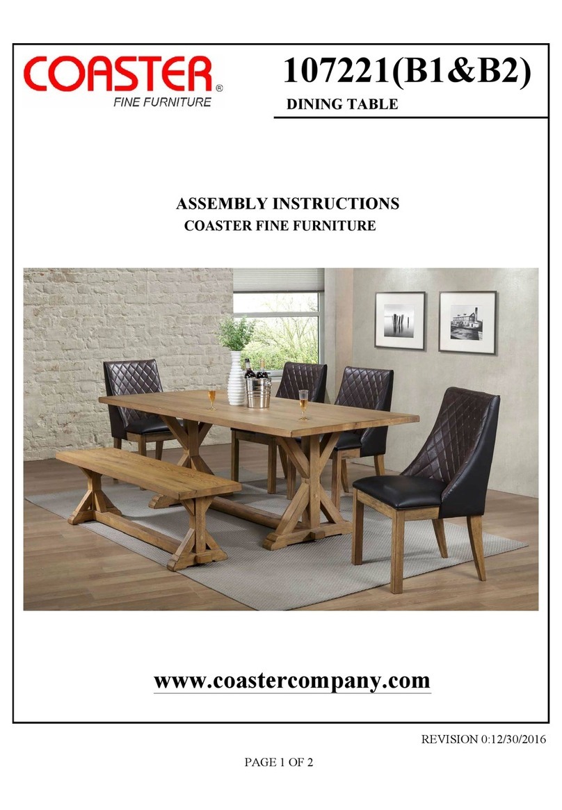 Coaster 107221 Assembly instructions