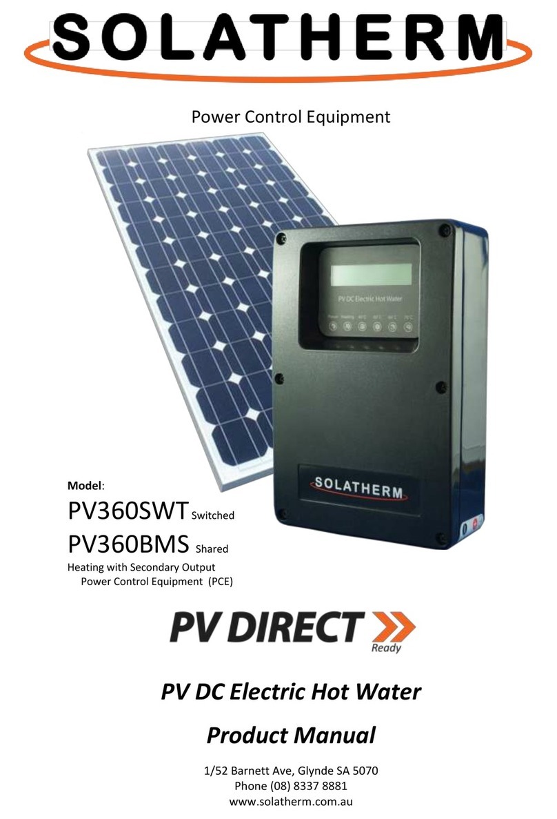 SOLATHERM PV360SWT Switched User manual