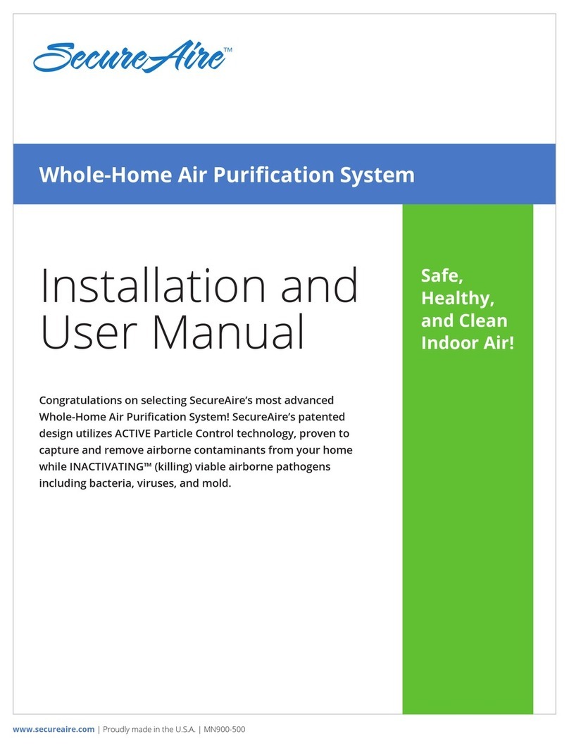 SecureAire Platinum Series Installation and user manual