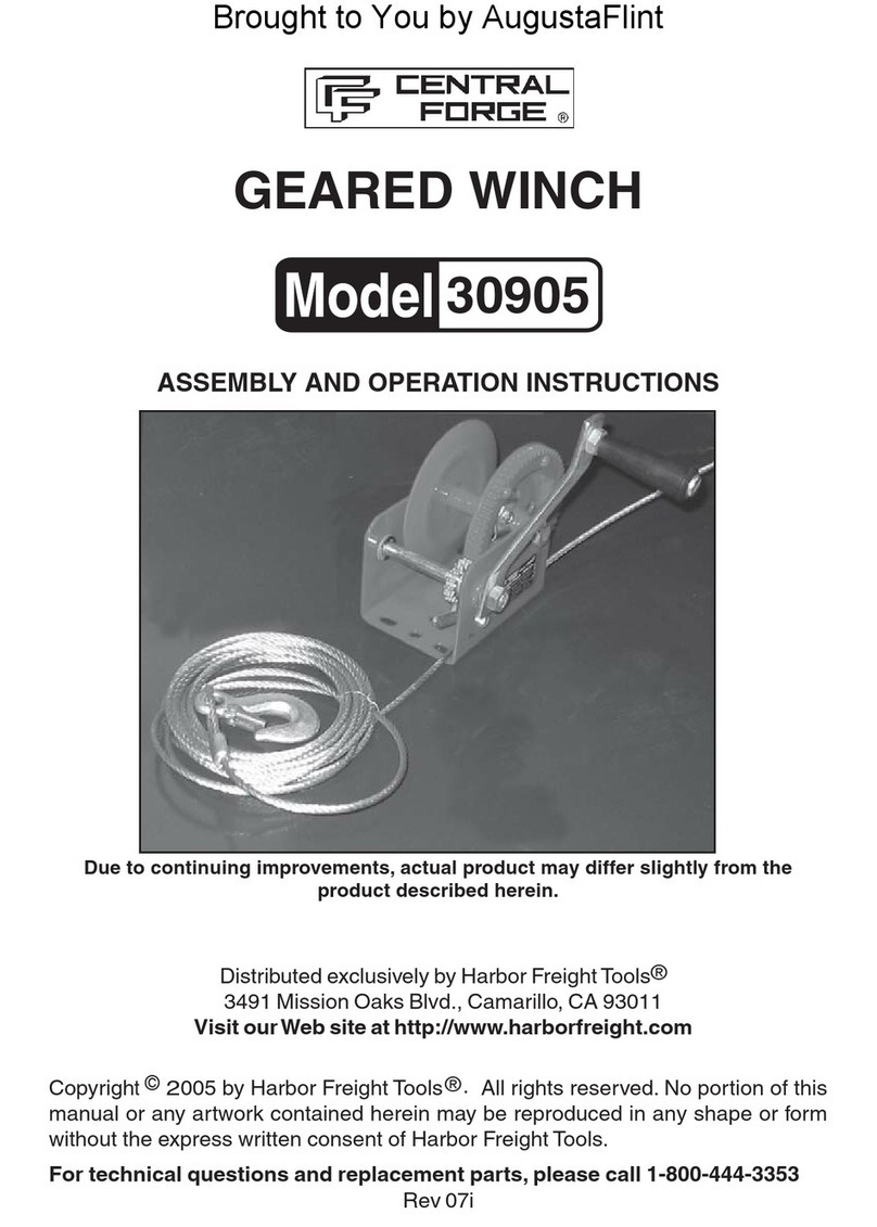 Central Forge 30905 Assembly and operation instructions