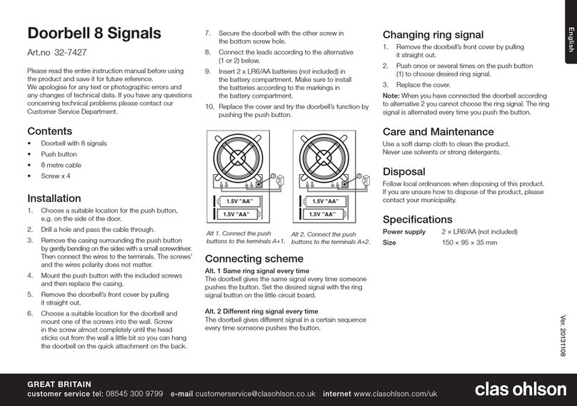 Clas Ohlson 32-7427 instruction manual