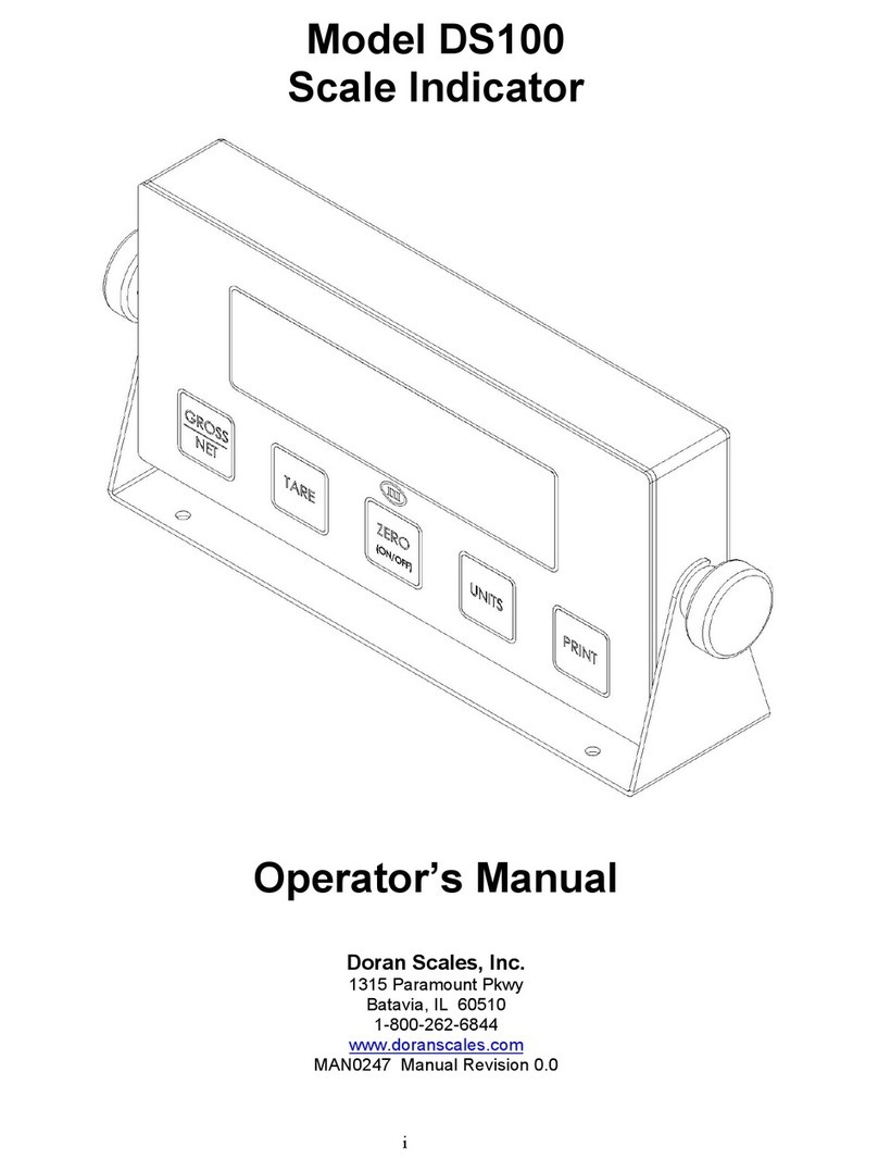 Doran Scales DS100 Operator's manual