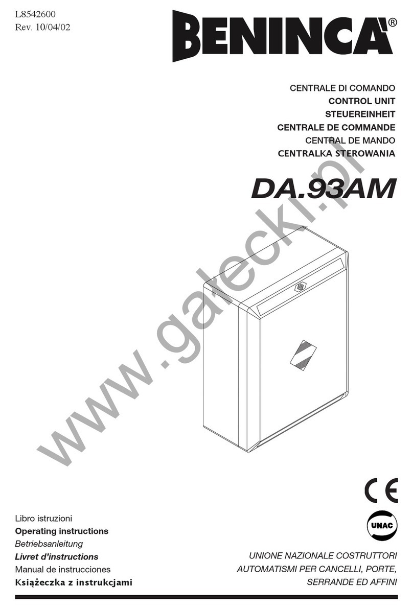 Beninca DA.93AM User manual