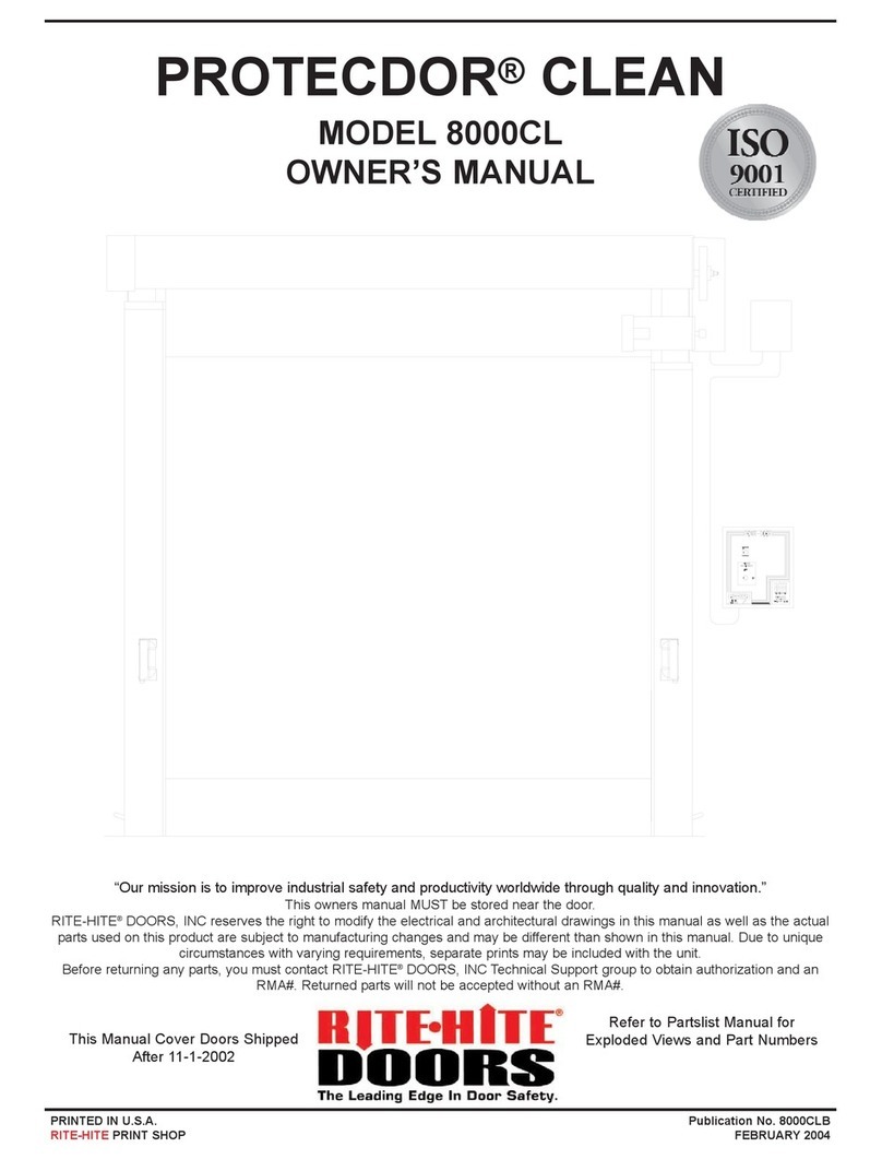 RITE-HITE Protecdor 8000CL owner's manual