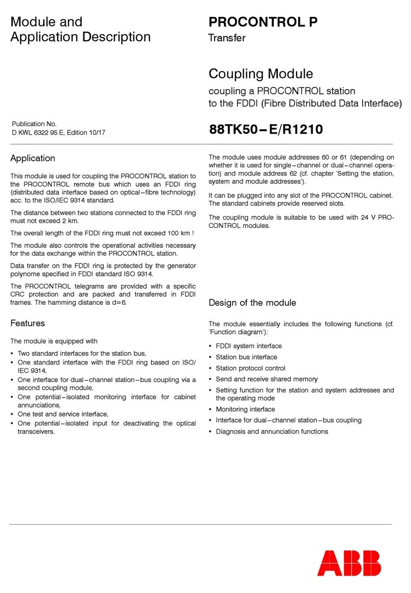 ABB 88TK50-E/R1210 Module and Application Description ABB 88TK50-E/R1210 Module and Application Description