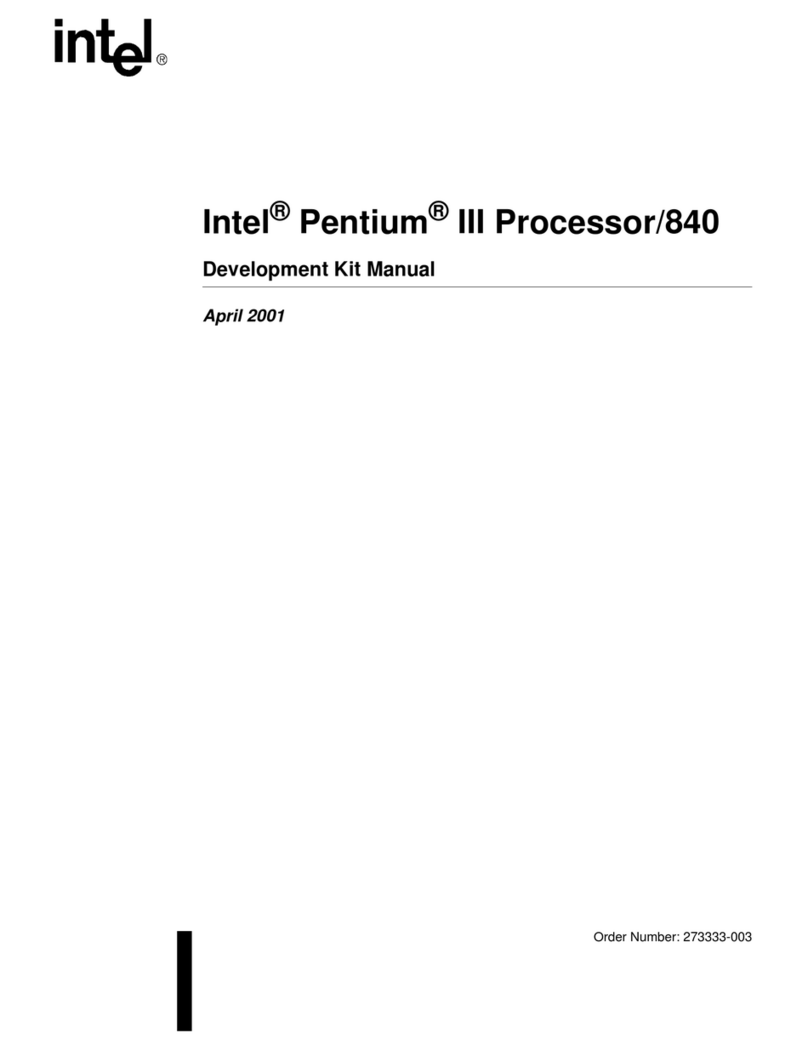 Intel Pentium III Processor/840 User manual