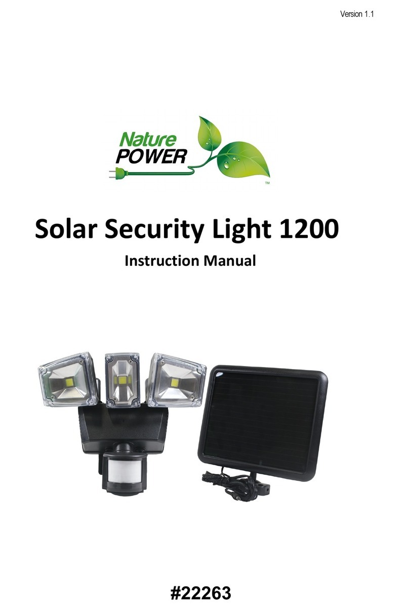 Nature Power Solar Security Light 1200 instruction manual