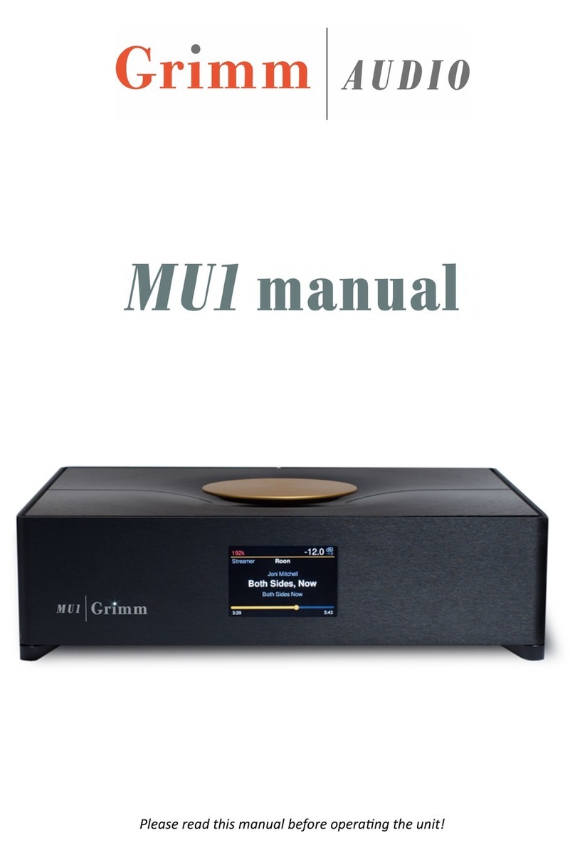 Grimm Audio MU1 User manual