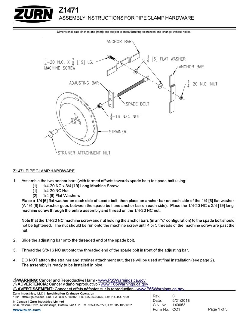 ZURN Z1471 Assembly instructions