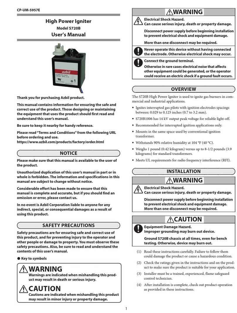 Azbil S720B user manual Azbil S720B user manual