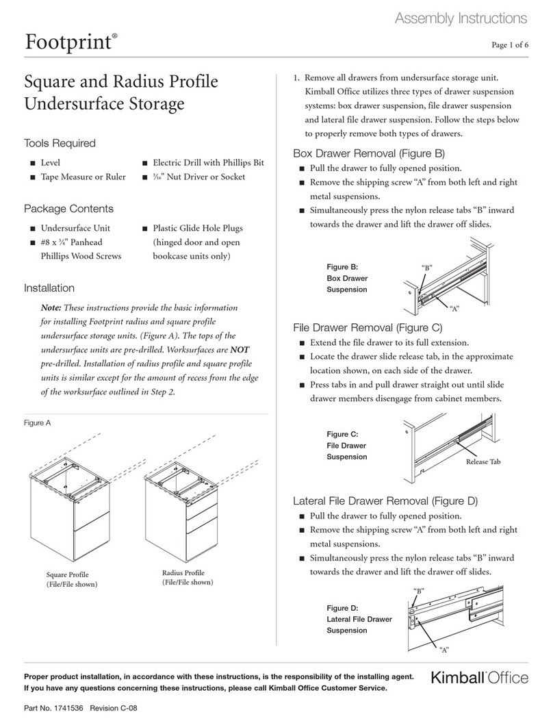 Kimball Footprint Radius ProfileUndersurface Storage Assembly instructions Kimball Footprint Radius ProfileUndersurface Storage Assembly instructions