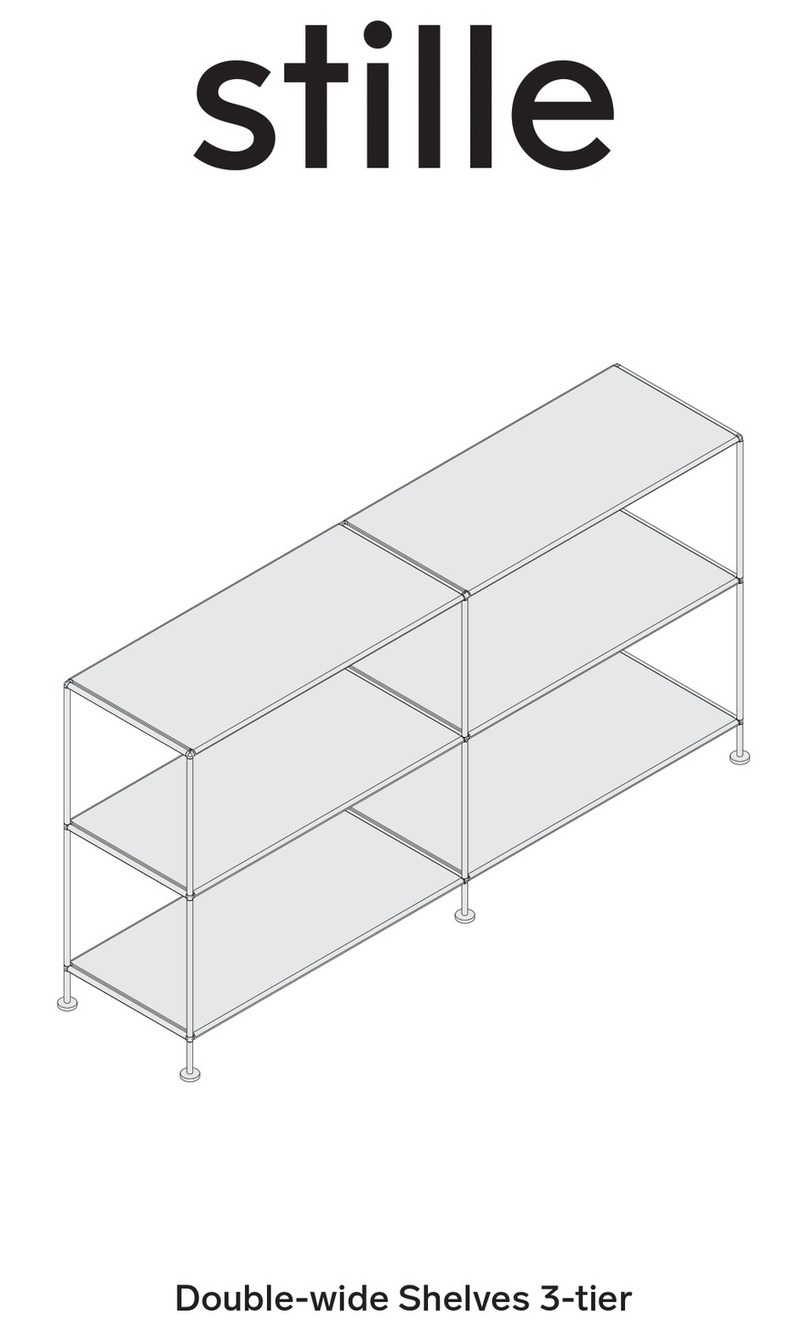 STILLE Double-wide Shelves 3-tier Assembly manual