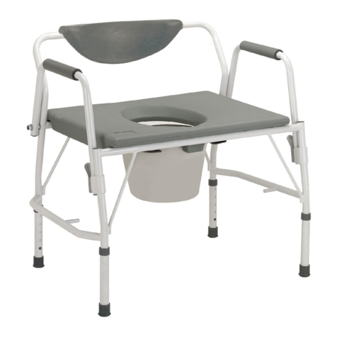 Drive Medical Deluxe Bariatric Drop-Arm Commode User manual