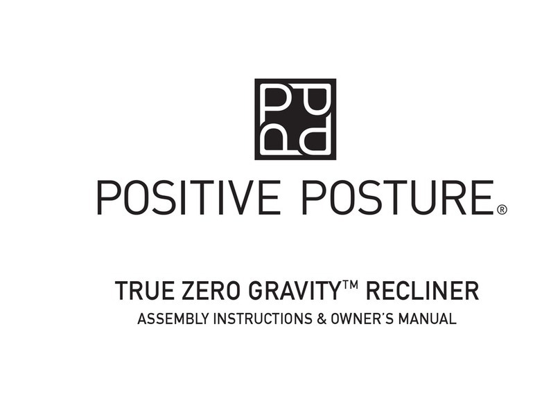 Positive posture TRUE ZERO GRAVITY Assembly instructions & owner's manual