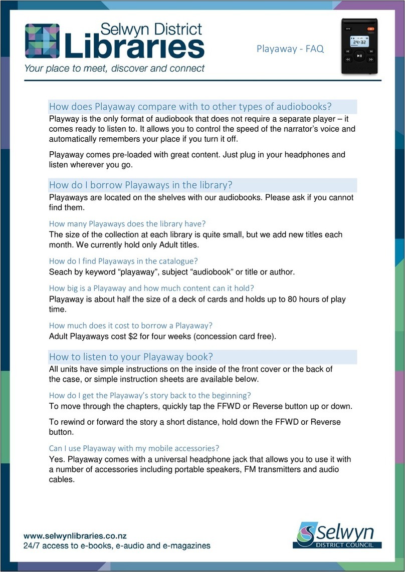 Findaway World Playaway quick start guide