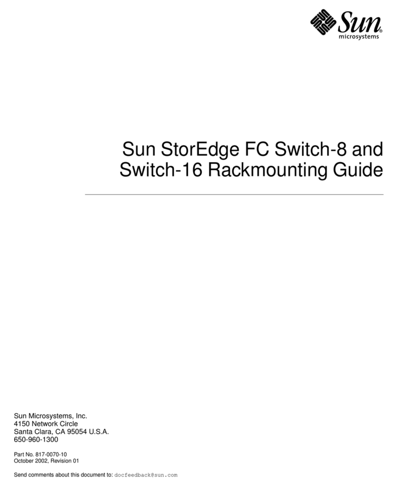 Sun Microsystems Sun StorEdge Switch-8 Rack Mounting Guide