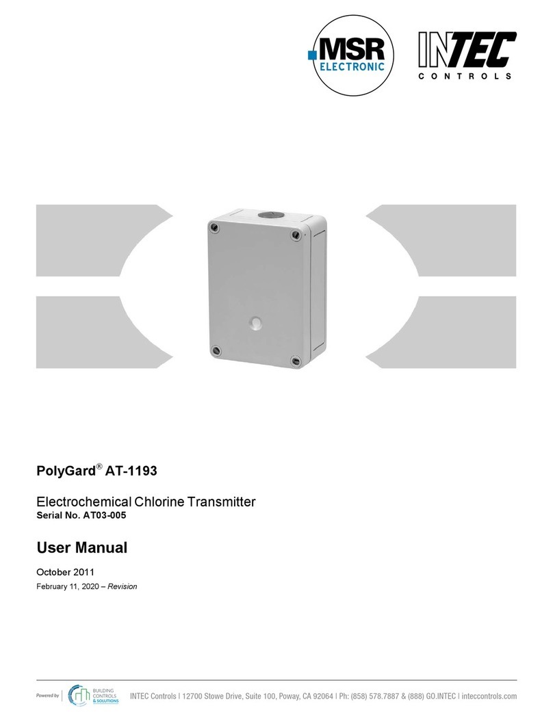 Intec Controls MSR ELECTRONIC PolyGard AT-1193 user manual Intec Controls MSR ELECTRONIC PolyGard AT-1193 user manual