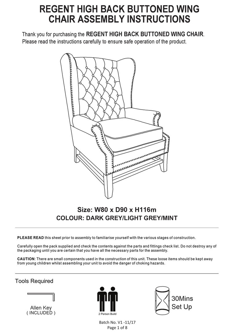 GFW REGENT HIGH BACK BUTTONED WING CHAIR User manual GFW REGENT HIGH BACK BUTTONED WING CHAIR User manual