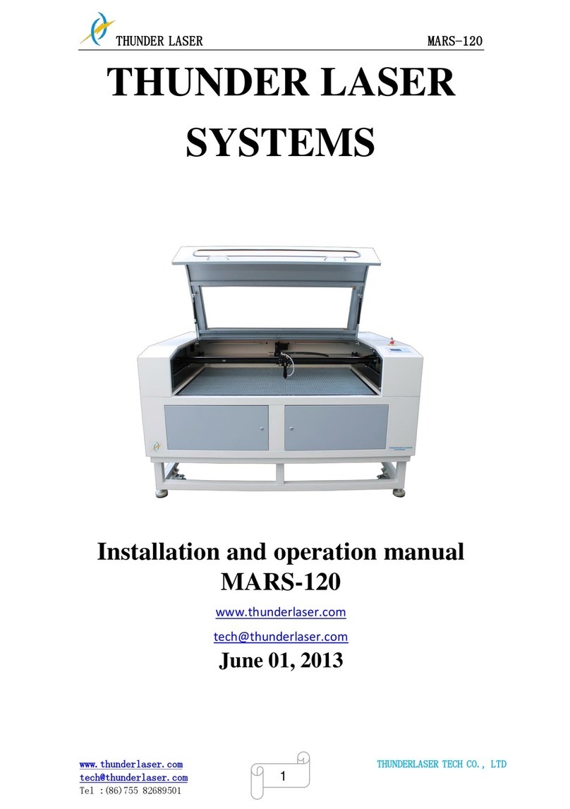 Thunder Laser MARS-120 Installation and operation manual