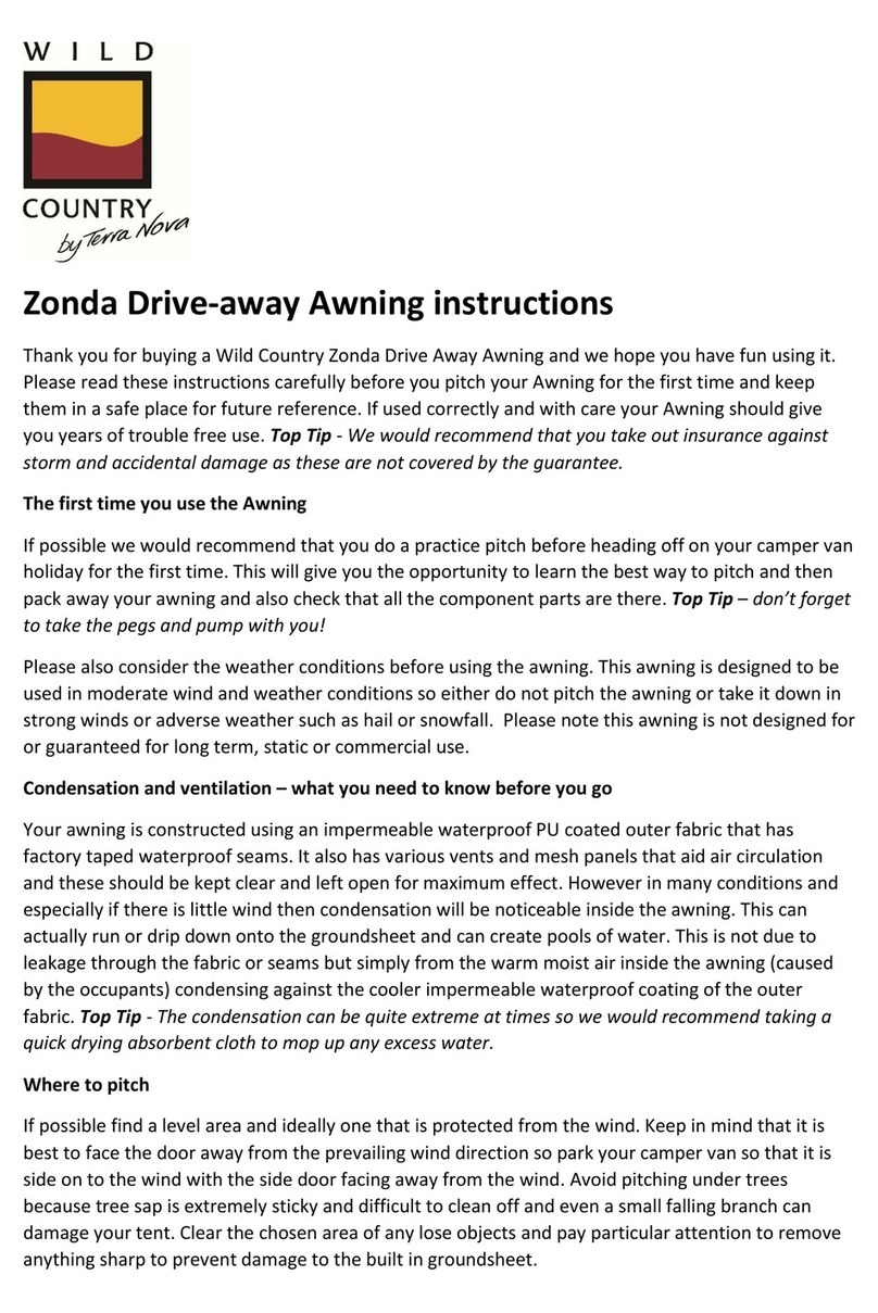TERRA NOVA Wild Country Zonda Driveaway Awning instructions TERRA NOVA Wild Country Zonda Driveaway Awning instructions