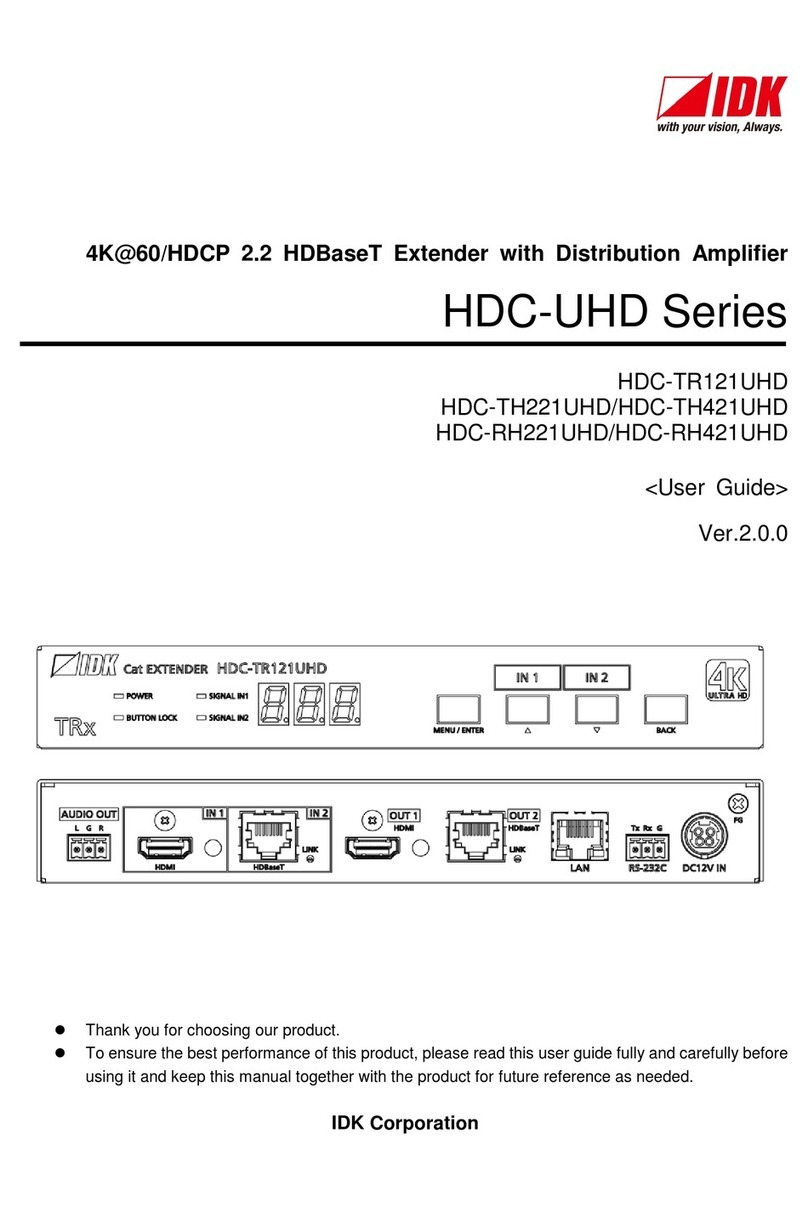 IDK HDC-UHD Series user guide