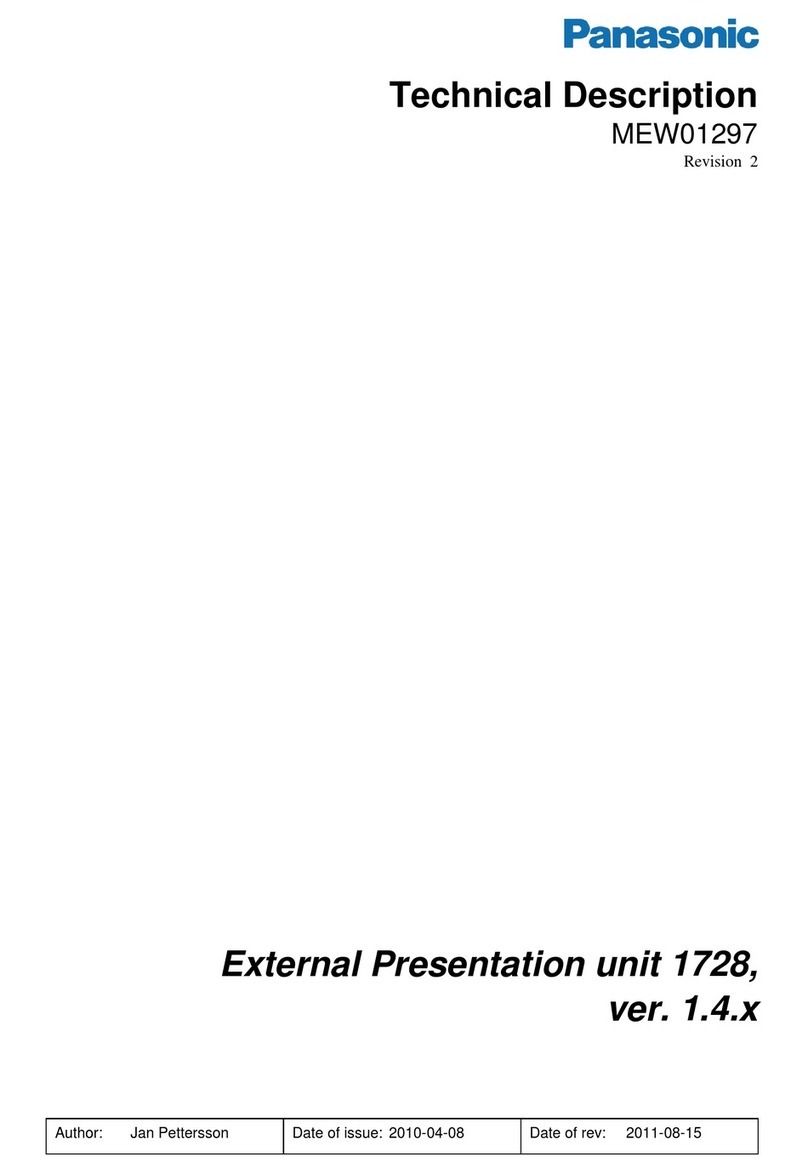 Panasonic External Presentation unit 1728 Parts list manual Panasonic External Presentation unit 1728 Parts list manual