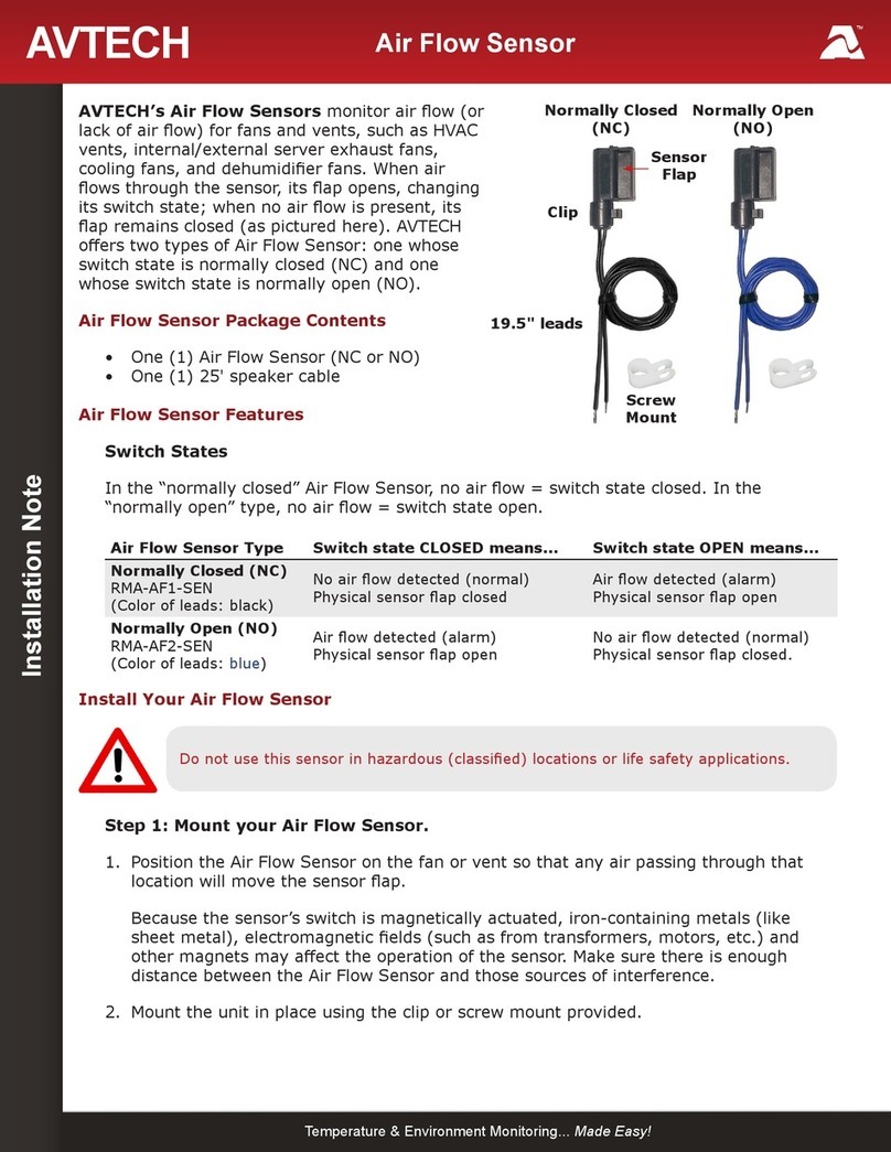 Avtech RMA-AF1-SEN Installation and operation manual