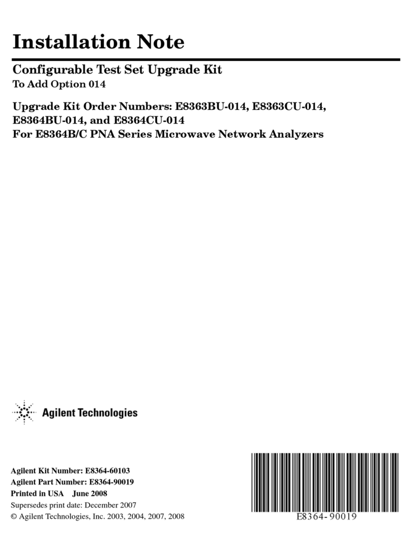 Agilent Technologies E8363BU-014 Installation and operation manual