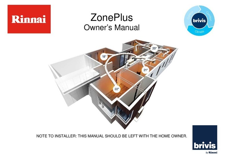 Rinnai brivis ZonePlus User manual