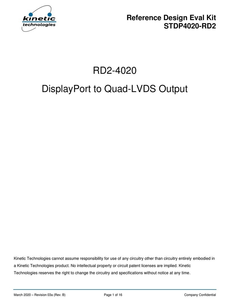 Kinetic Technologies RD2-4020 user manual
