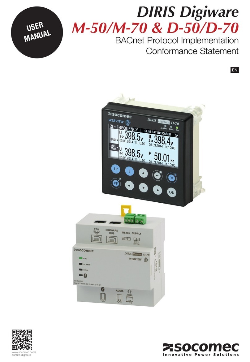 socomec DIRIS Digiware M-50 user manual