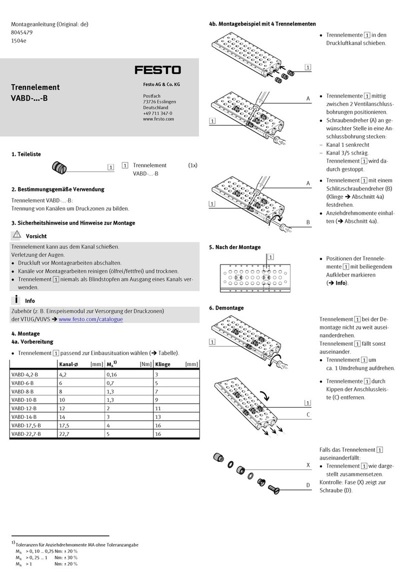 Festo VABD B Series User manual