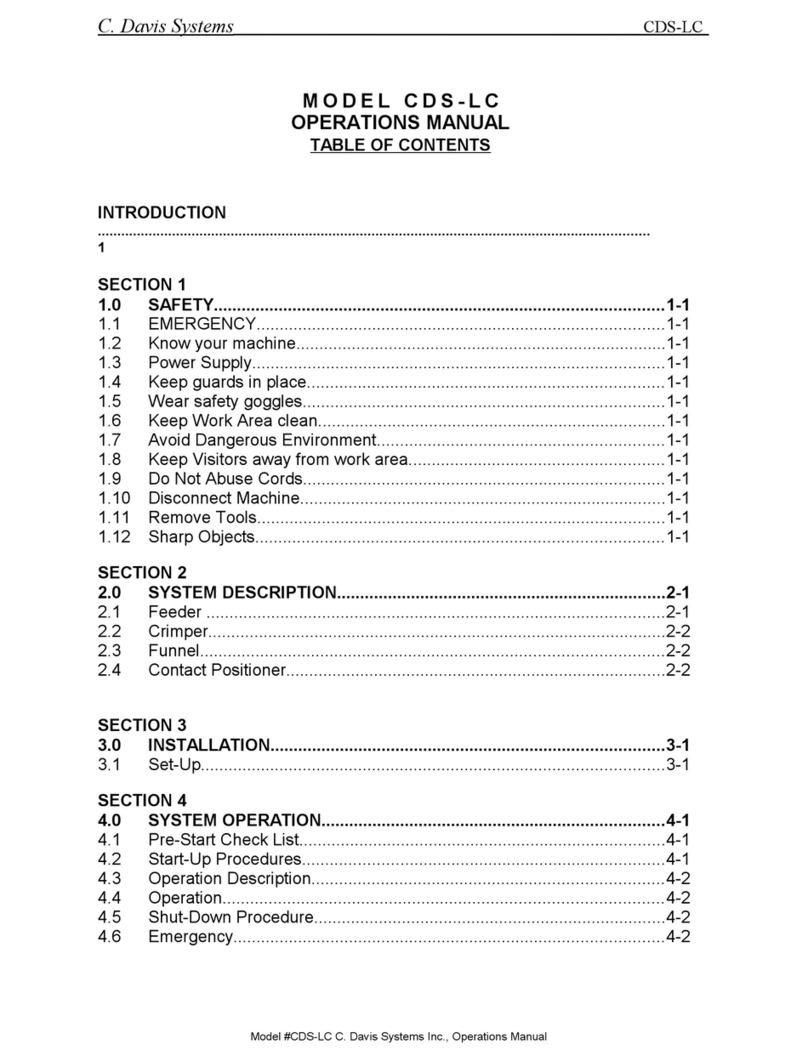 C. Davis Systems CDS-LC Operation manual C. Davis Systems CDS-LC Operation manual