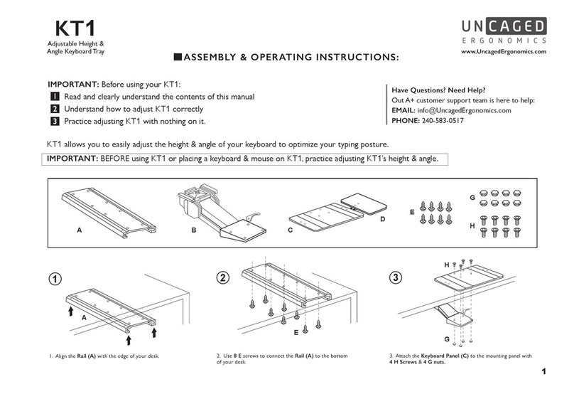 Uncaged Ergonomics KT1 Assembly & operating instructions Uncaged Ergonomics KT1 Assembly & operating instructions