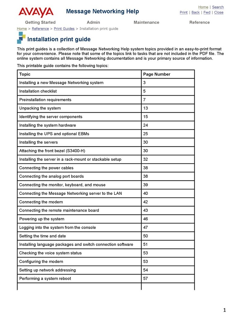 Avaya S3210R User manual