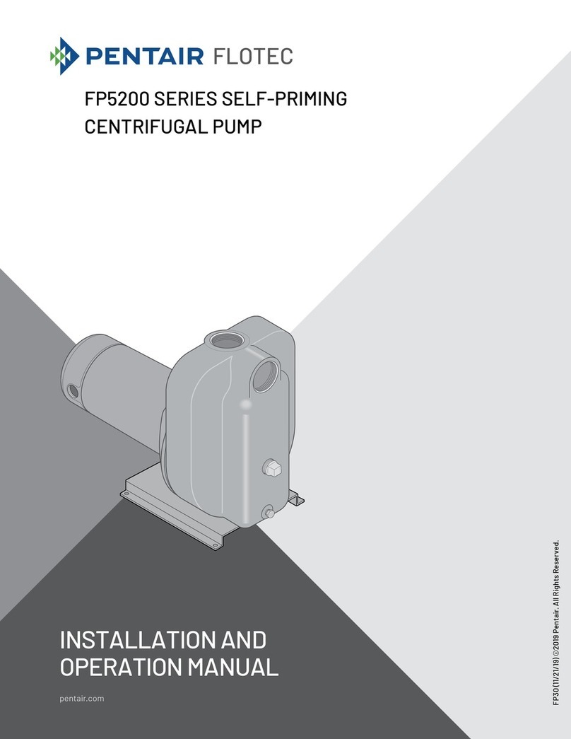 Pentair Flotec FP5200 Series Installation and operation manual Pentair Flotec FP5200 Series Installation and operation manual