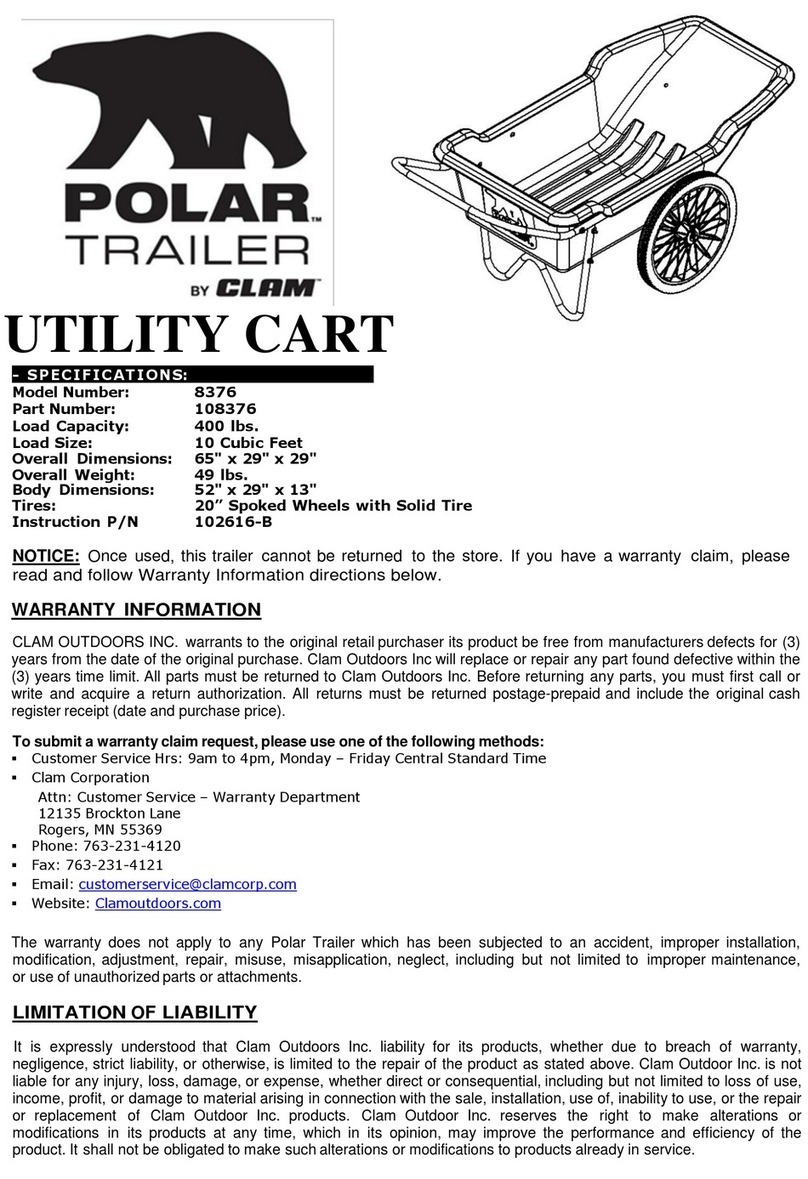 Clam POLAR TRAILER 8376 manual