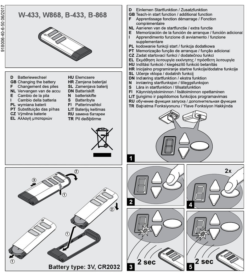 Tormatic W-433 quick start guide
